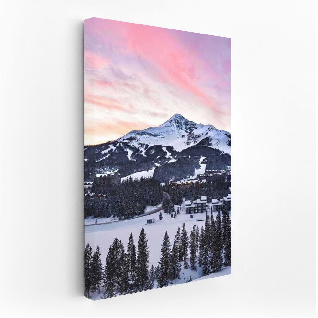 Sunrise over Montana's Snowy Peaks: The Tranquility and Majesty of the USA