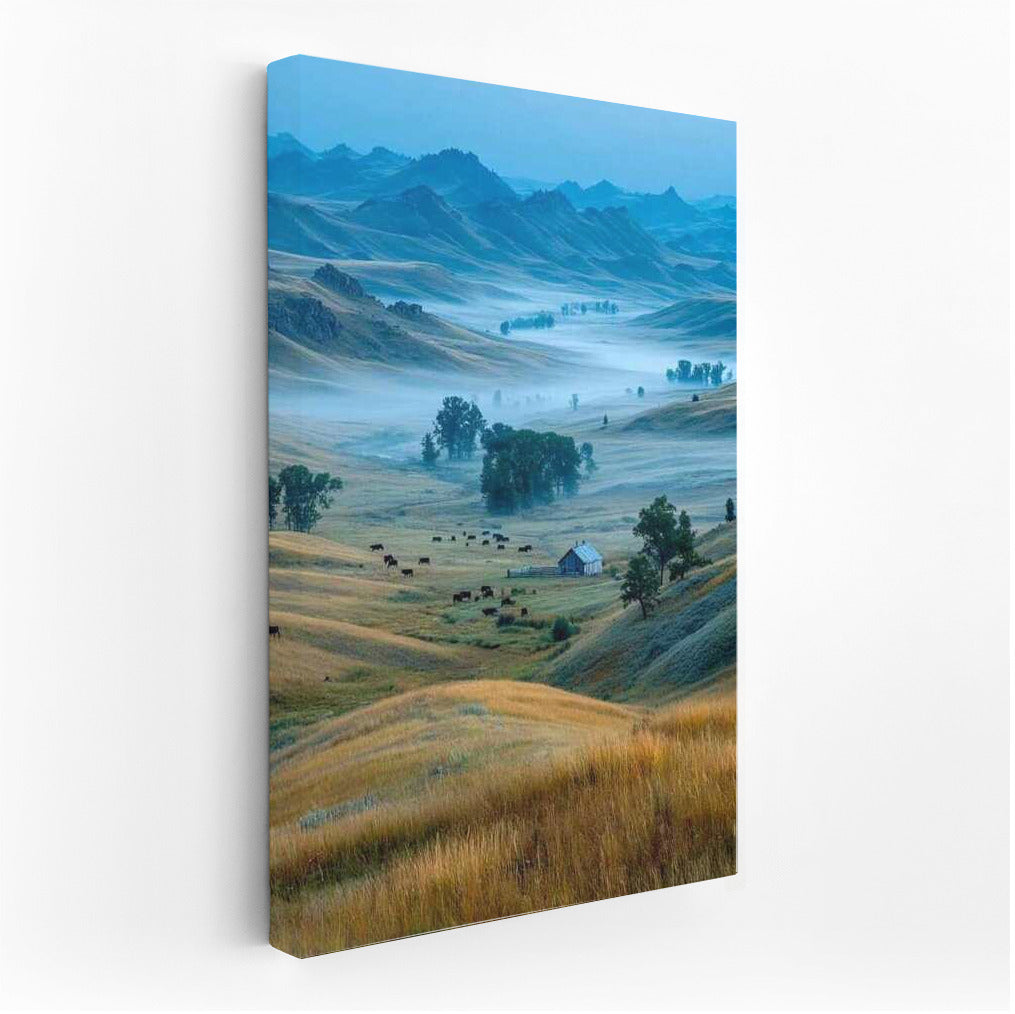 Misty Hills of Montana: The Tranquility of the American Countryside