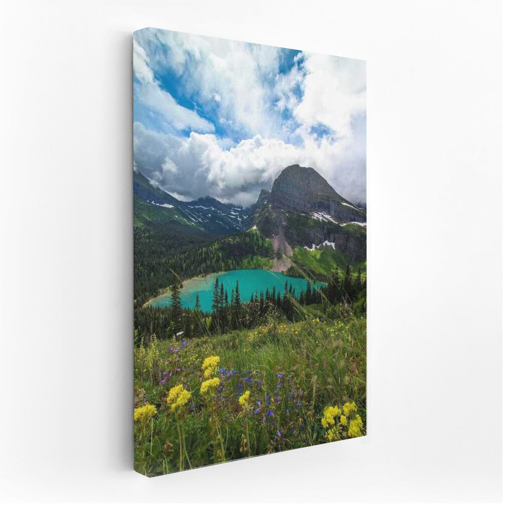Nature's Majesty: Mountains and Lake of Montana, USA