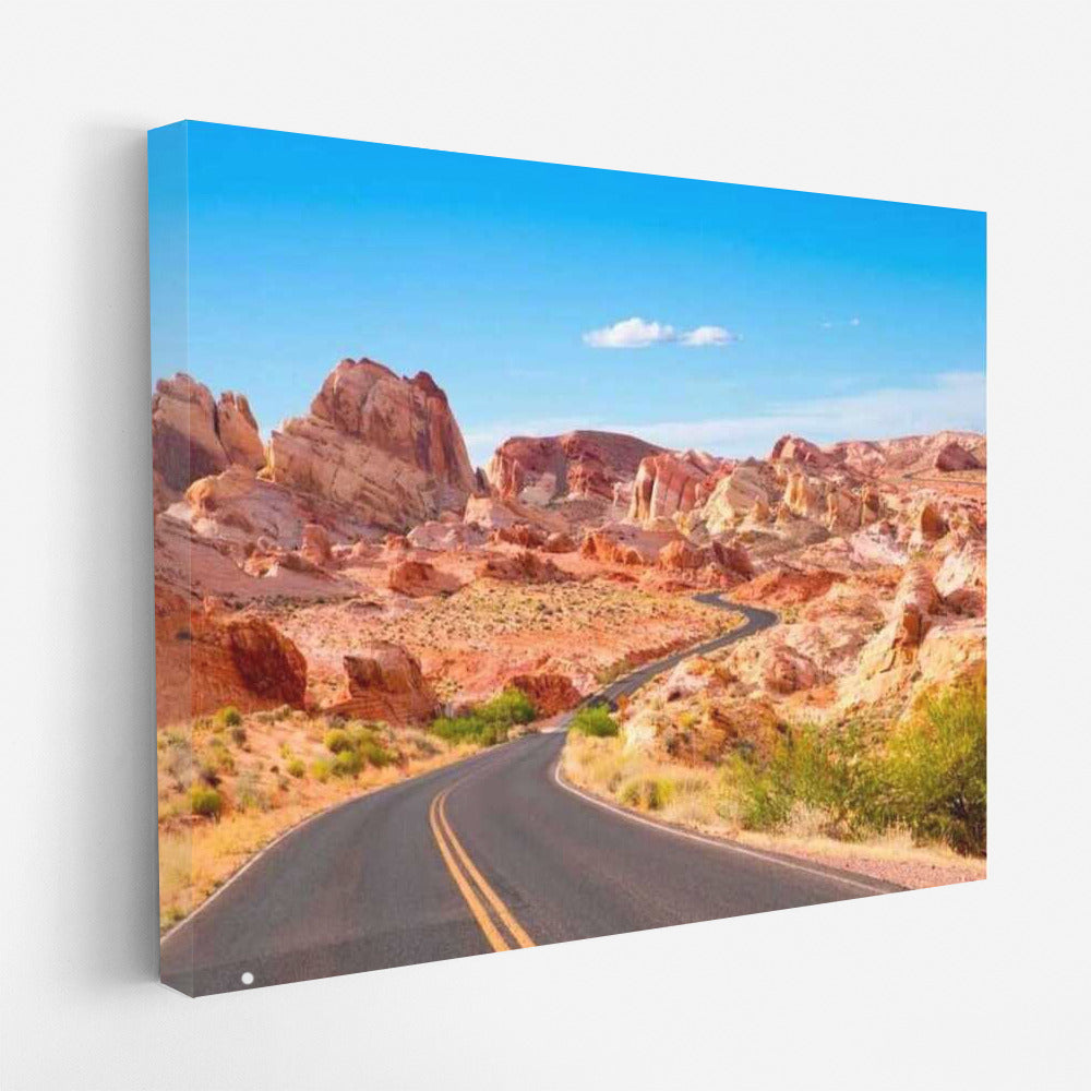 Road Through the Red Rocks of Nevada: A Journey Across the USA