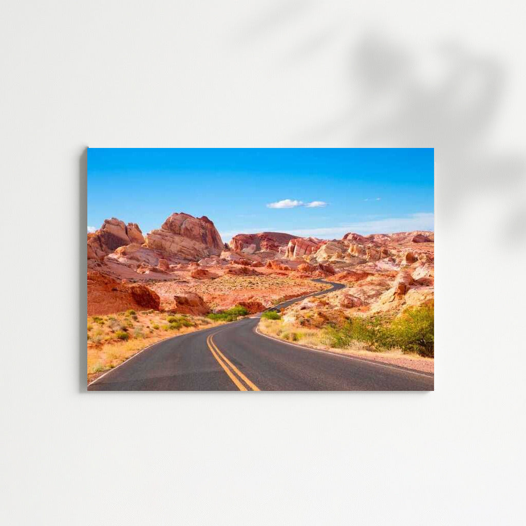 Road Through the Red Rocks of Nevada: A Journey Across the USA
