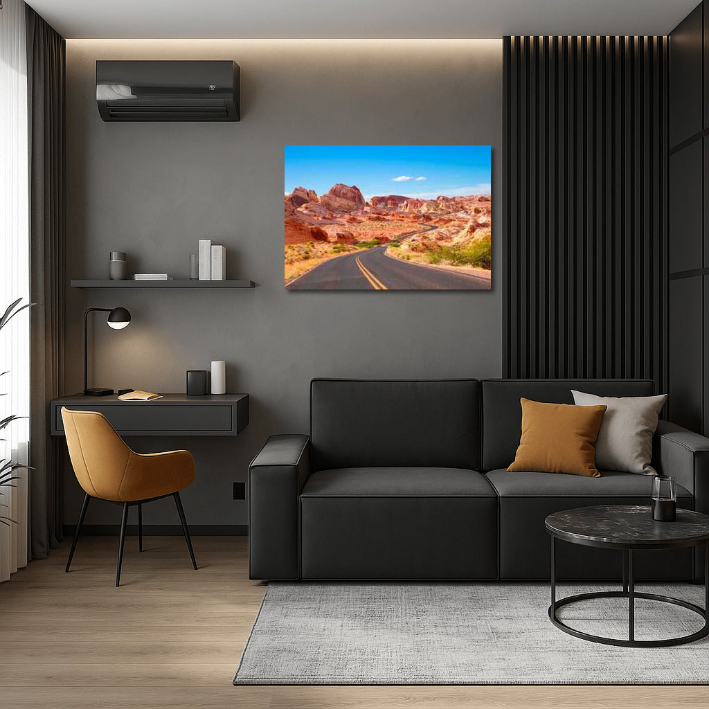 Road Through the Red Rocks of Nevada: A Journey Across the USA