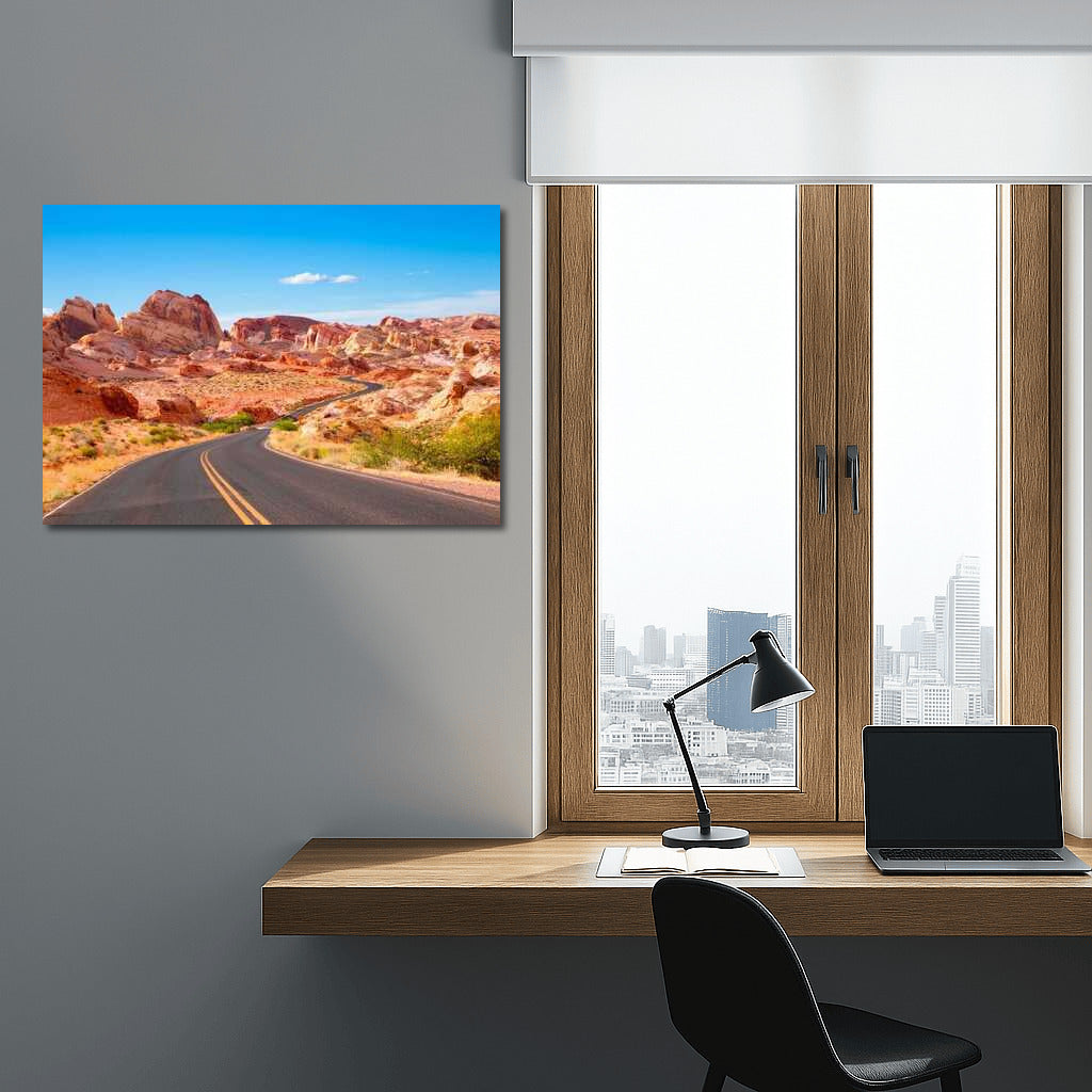 Road Through the Red Rocks of Nevada: A Journey Across the USA