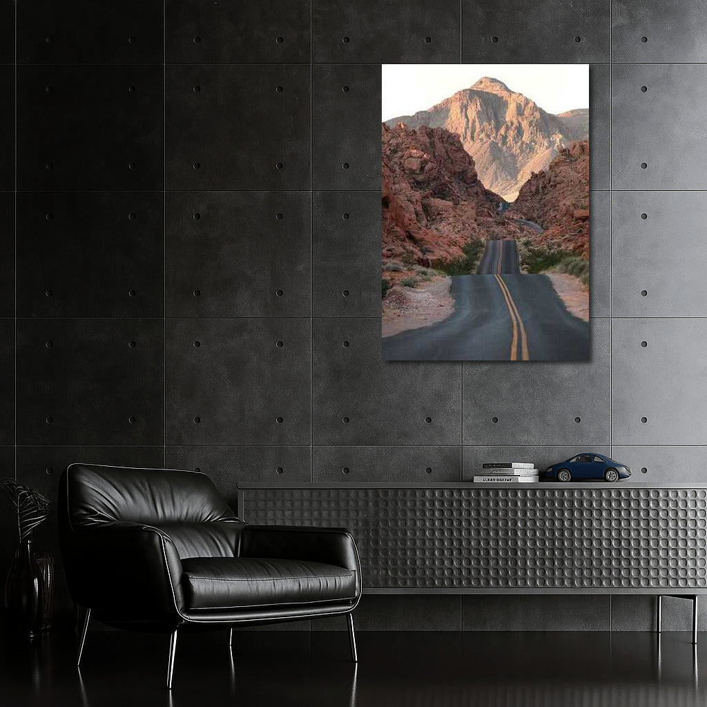 Road to the Heart of Nevada Mountains: US Landscape