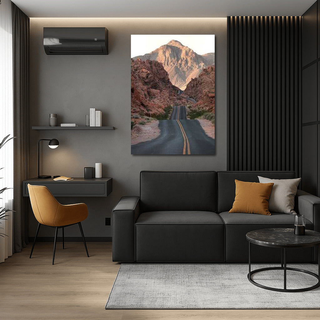 Road to the Heart of Nevada Mountains: US Landscape