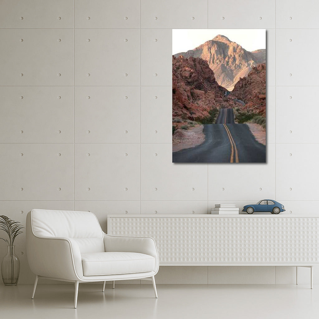 Road to the Heart of Nevada Mountains: US Landscape