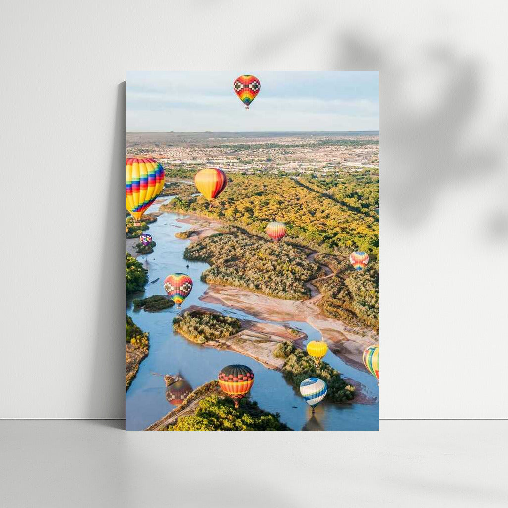 Hot Air Balloons Over New Mexico Landscapes: The Freedom and Space of the USA