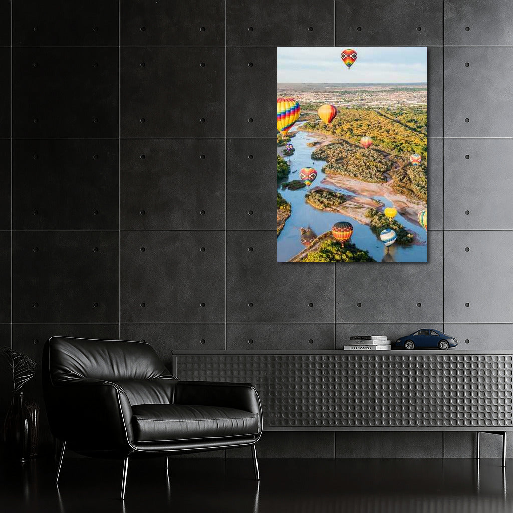 Hot Air Balloons Over New Mexico Landscapes: The Freedom and Space of the USA