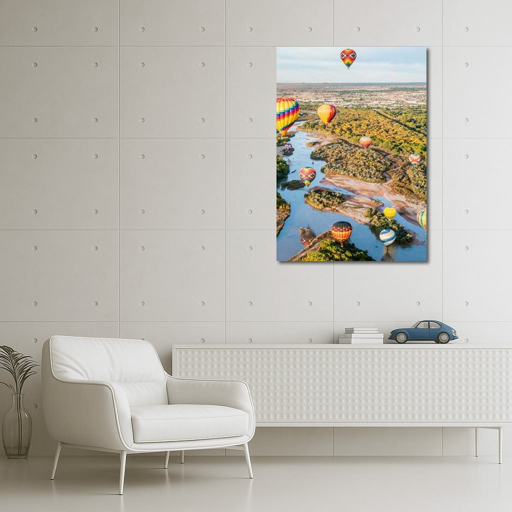 Hot Air Balloons Over New Mexico Landscapes: The Freedom and Space of the USA