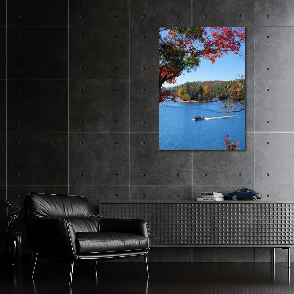 Autumn Charm of Lake in North Carolina, USA