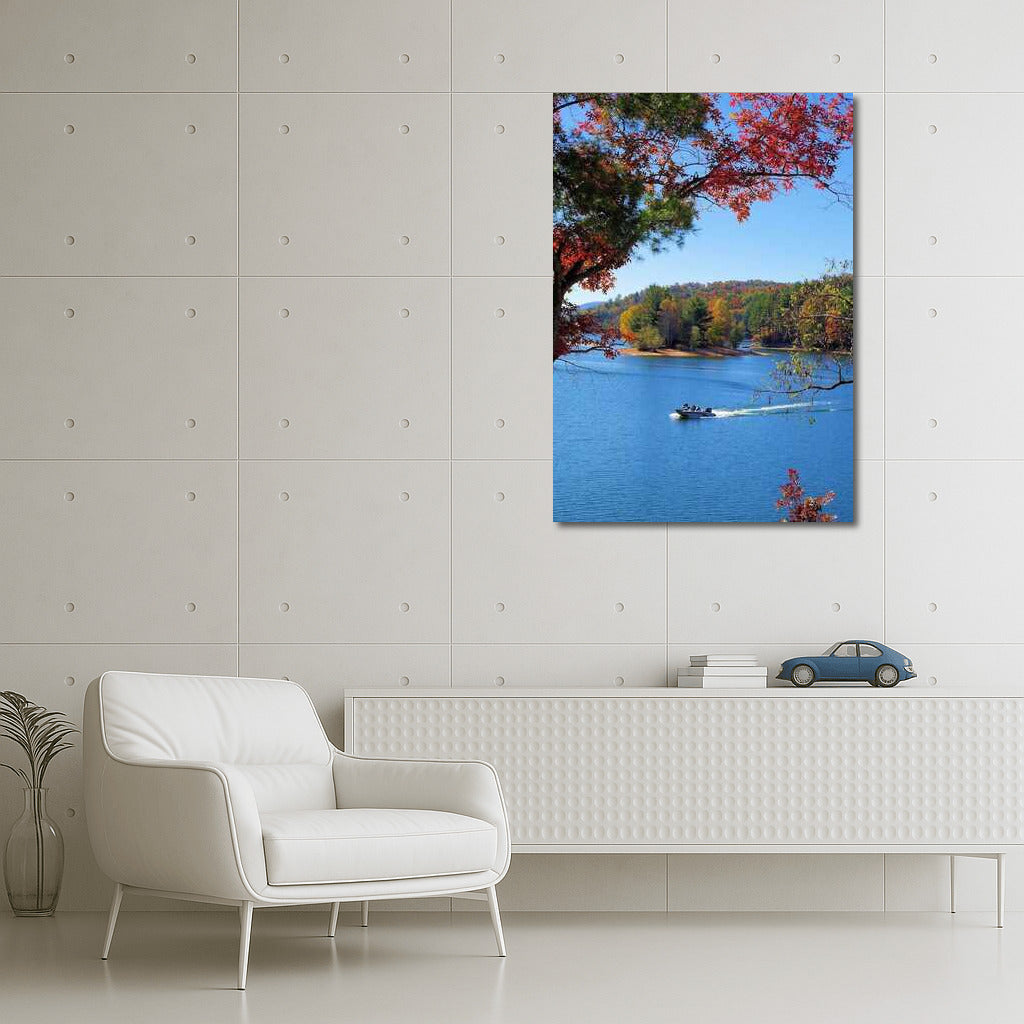 Autumn Charm of Lake in North Carolina, USA
