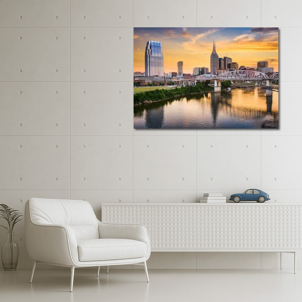 Sunset over Tennessee skyline: Urban vibes of the US