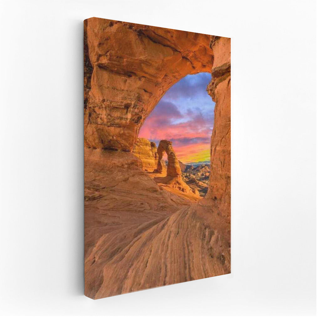 Sunset over Utah's Natural Arches: The Allure of the USA