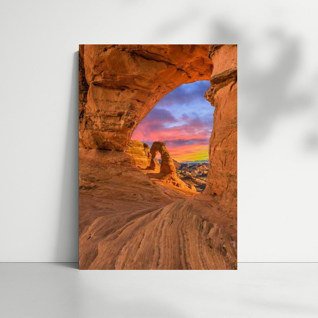Sunset over Utah's Natural Arches: The Allure of the USA