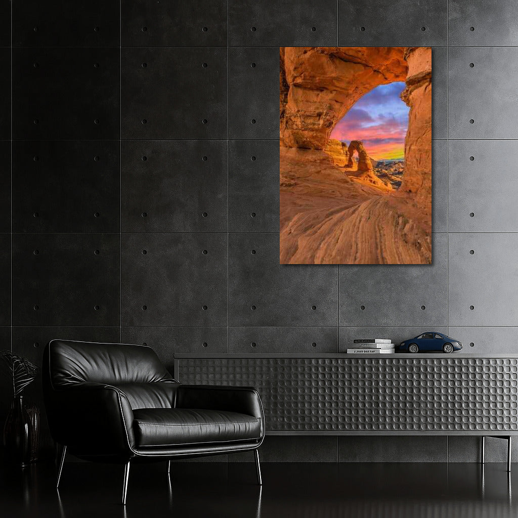 Sunset over Utah's Natural Arches: The Allure of the USA
