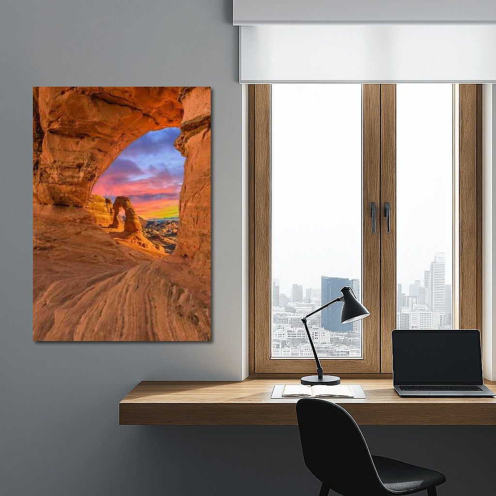 Sunset over Utah's Natural Arches: The Allure of the USA