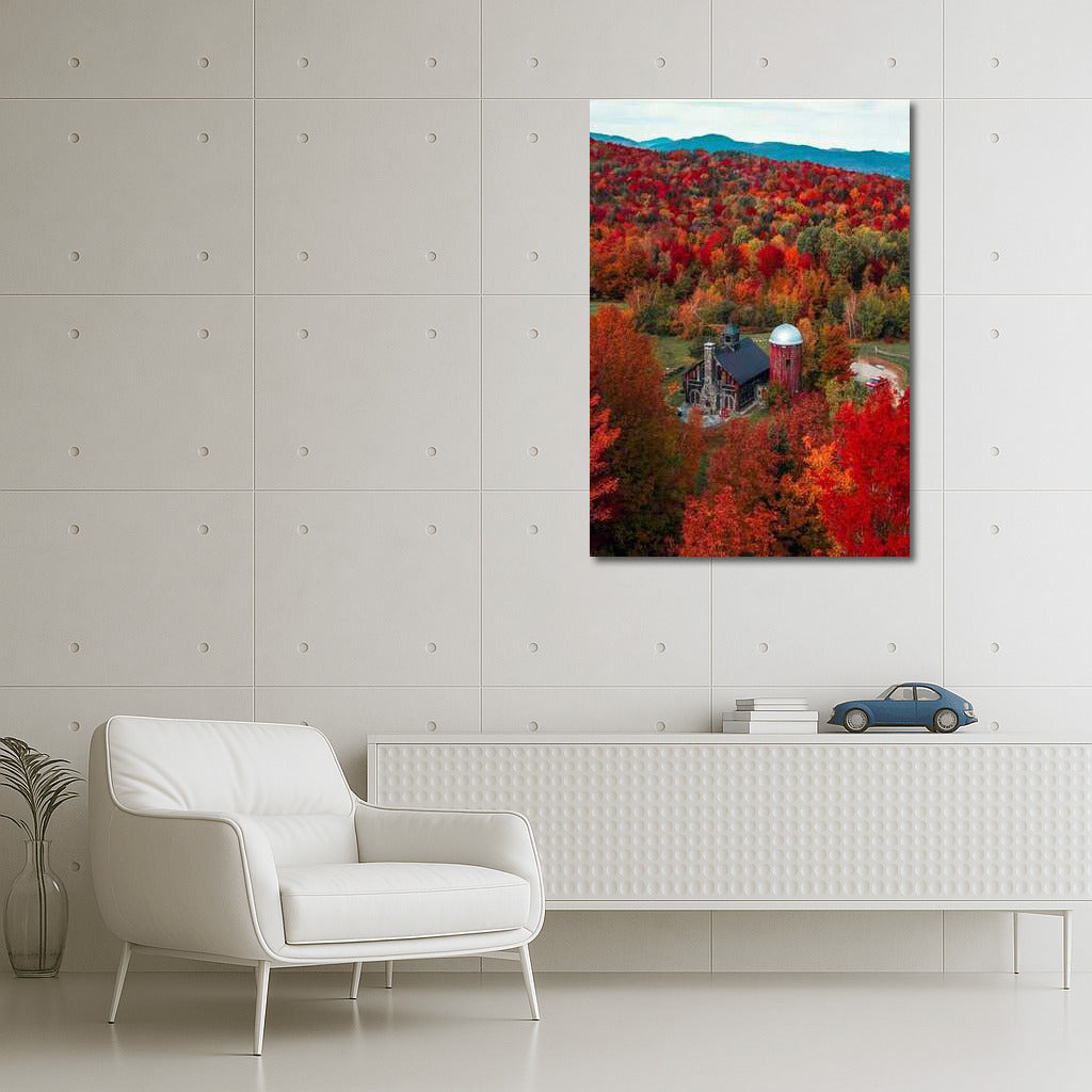 Vermont's Autumn Charm: A Landscape of Tranquility and Nature