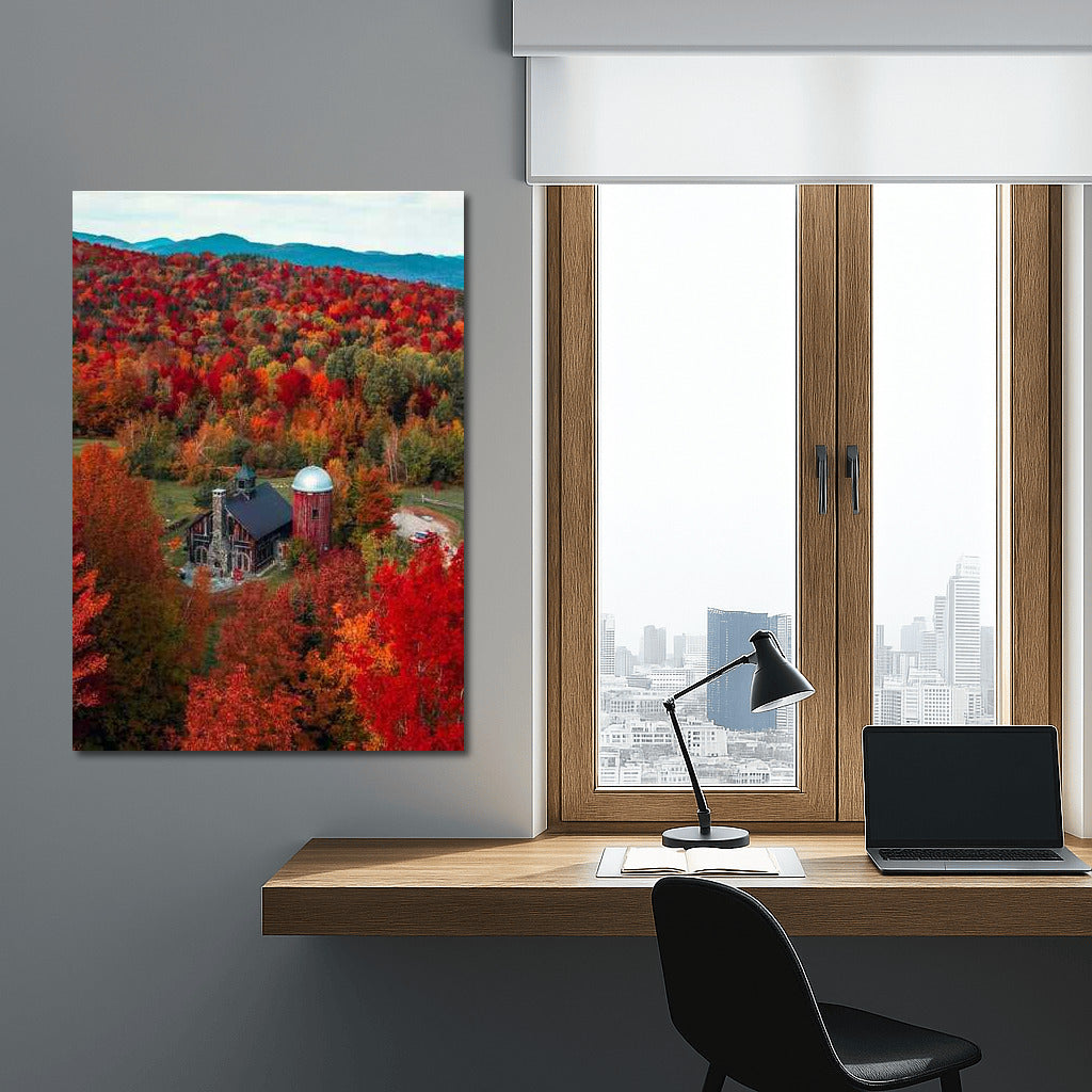 Vermont's Autumn Charm: A Landscape of Tranquility and Nature
