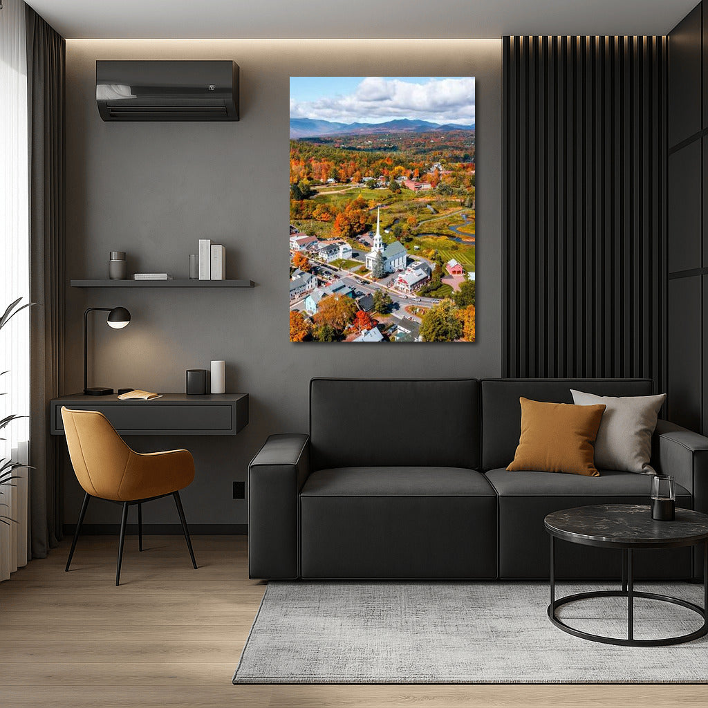 Autumn Village in Vermont: The Charm of Rural America