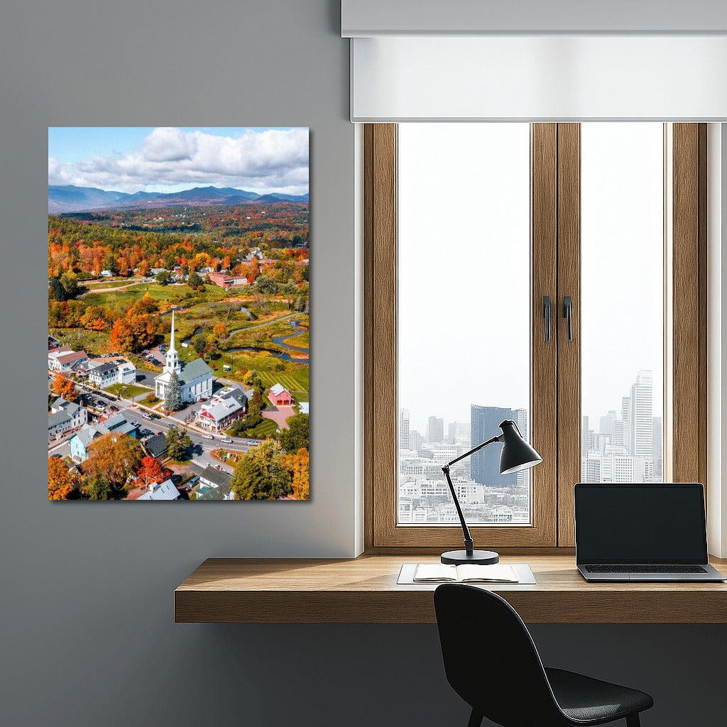 Autumn Village in Vermont: The Charm of Rural America