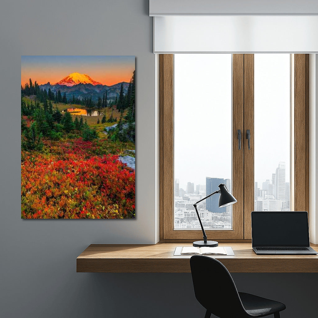 Sunset Over the Washington Mountains: A Wilderness Idyll in the US