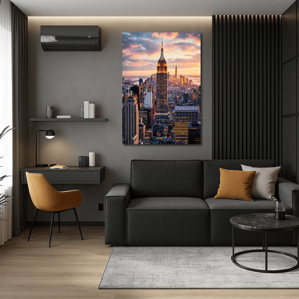 Sunset Over New York: Evening Cityscape USA