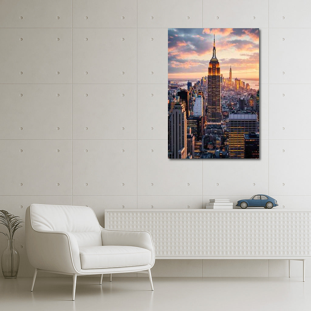 Sunset Over New York: Evening Cityscape USA