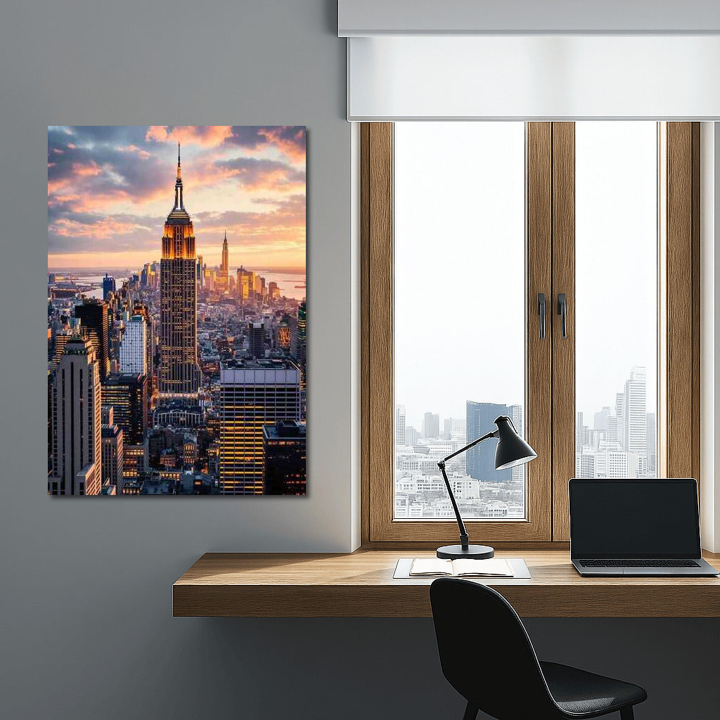 Sunset Over New York: Evening Cityscape USA