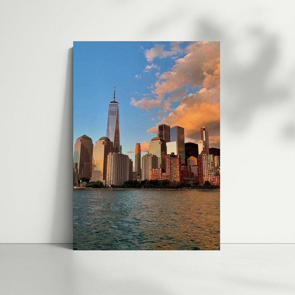 Evening New York: Skyscrapers in Golden Rays