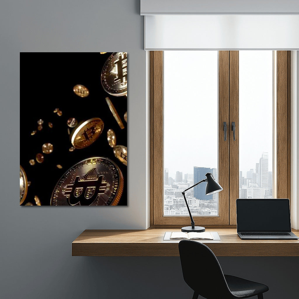 Floating Gold Coins: The Future of Cryptocurrency