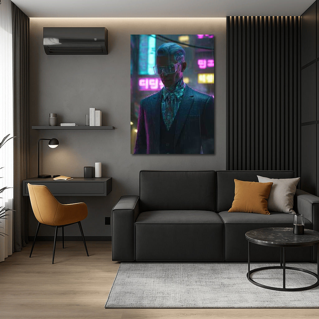 Neon City: Digital Harmony in Cyberpunk Style