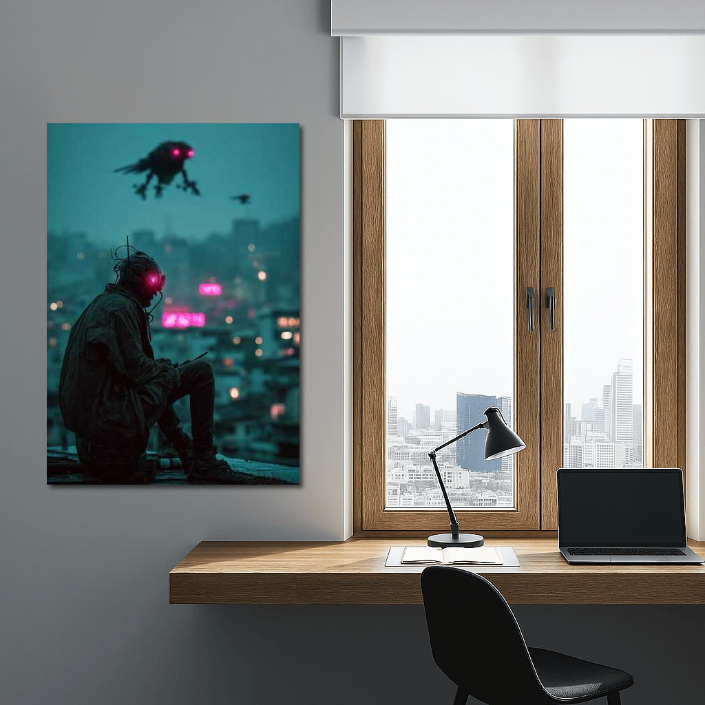 Neon Wanderer: Cyberpunk City of Drones