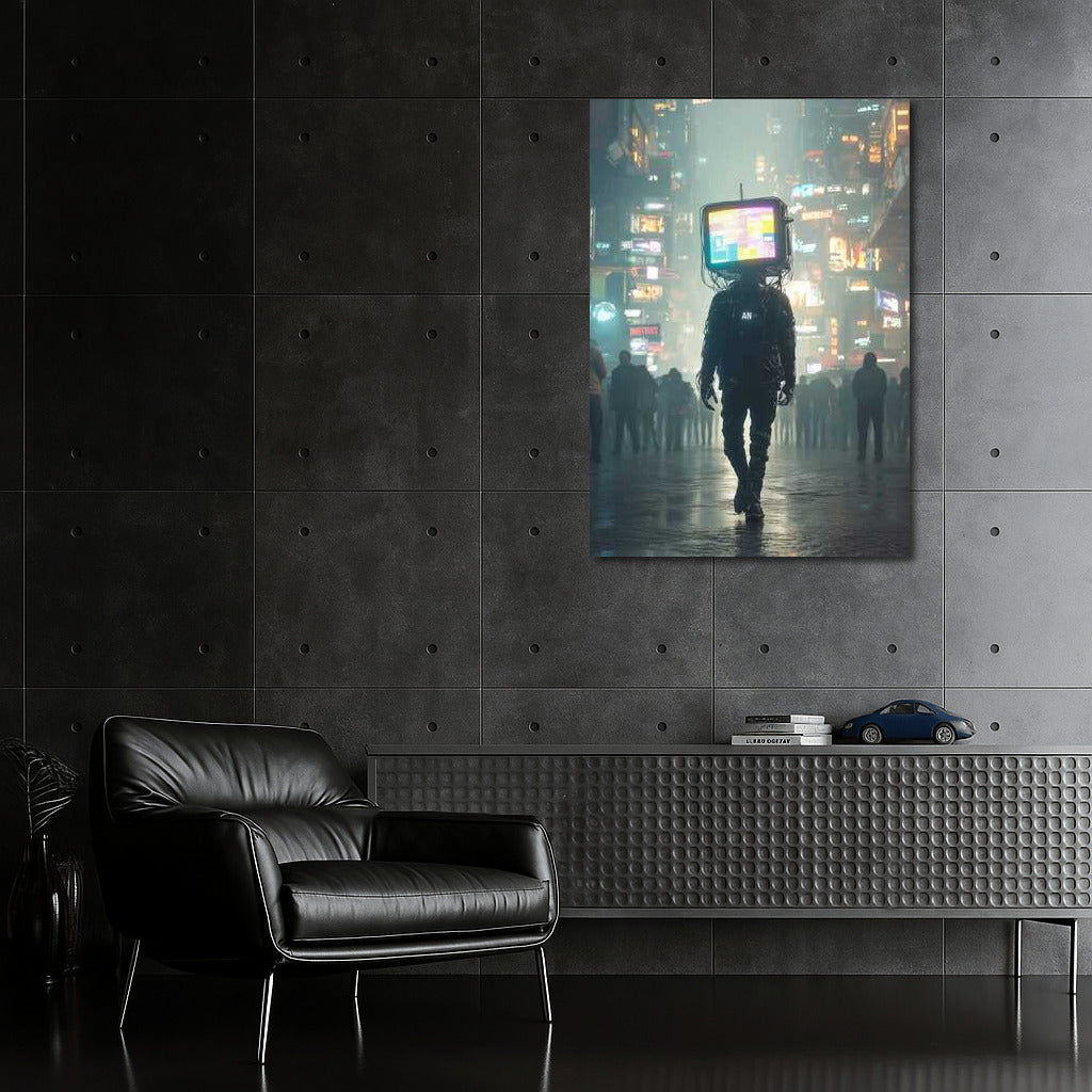 Neon Drifter: The Face of the Screen in the World of Cyberpunk