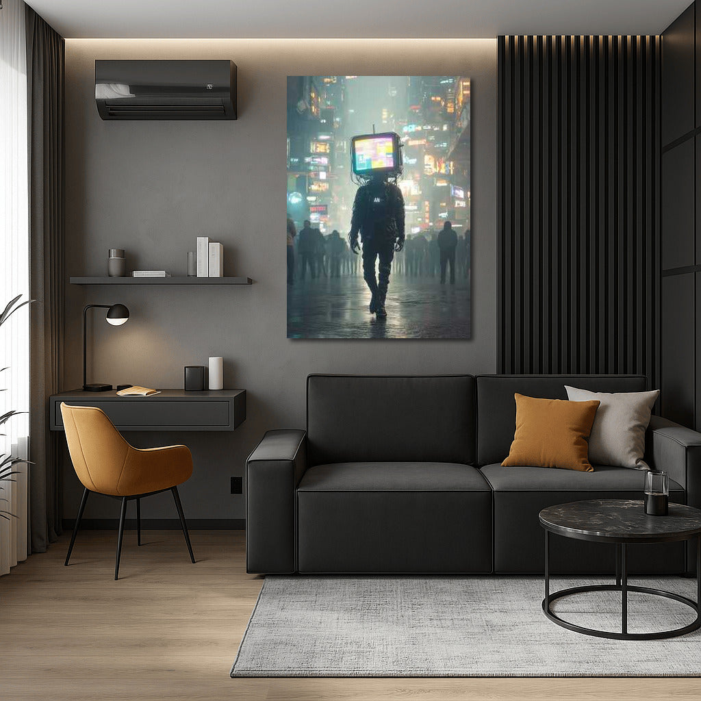 Neon Drifter: The Face of the Screen in the World of Cyberpunk