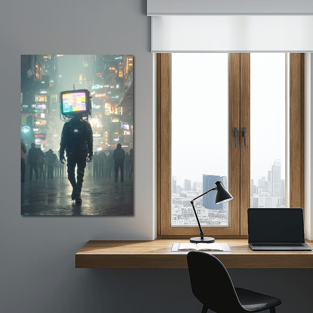 Neon Drifter: The Face of the Screen in the World of Cyberpunk