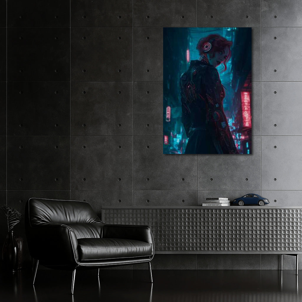 Neon Wanderer: The Mystery of the Metropolis in Cyberpunk Style