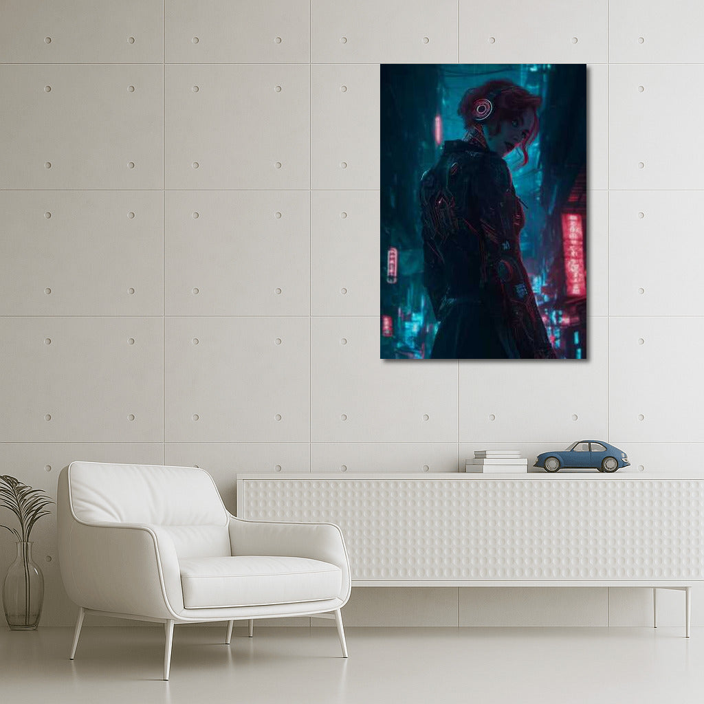 Neon Wanderer: The Mystery of the Metropolis in Cyberpunk Style