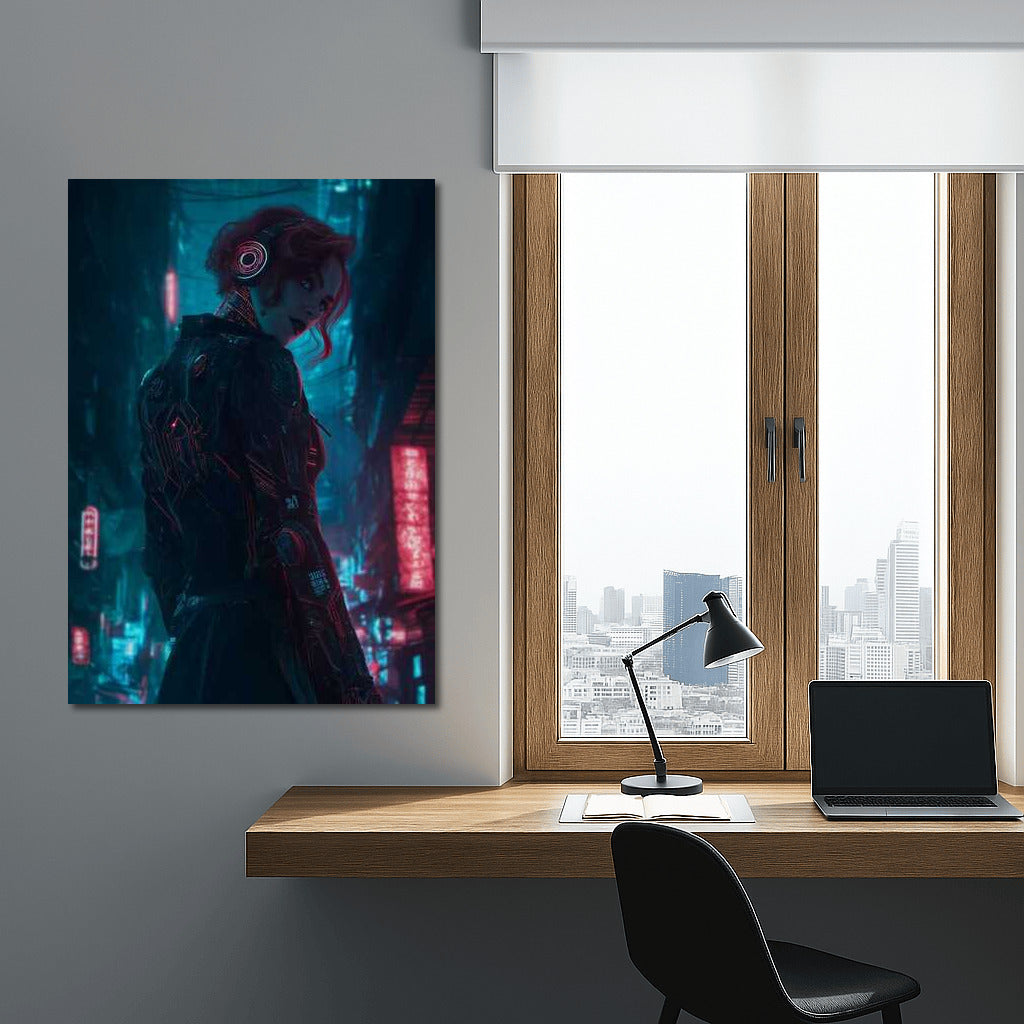 Neon Wanderer: The Mystery of the Metropolis in Cyberpunk Style