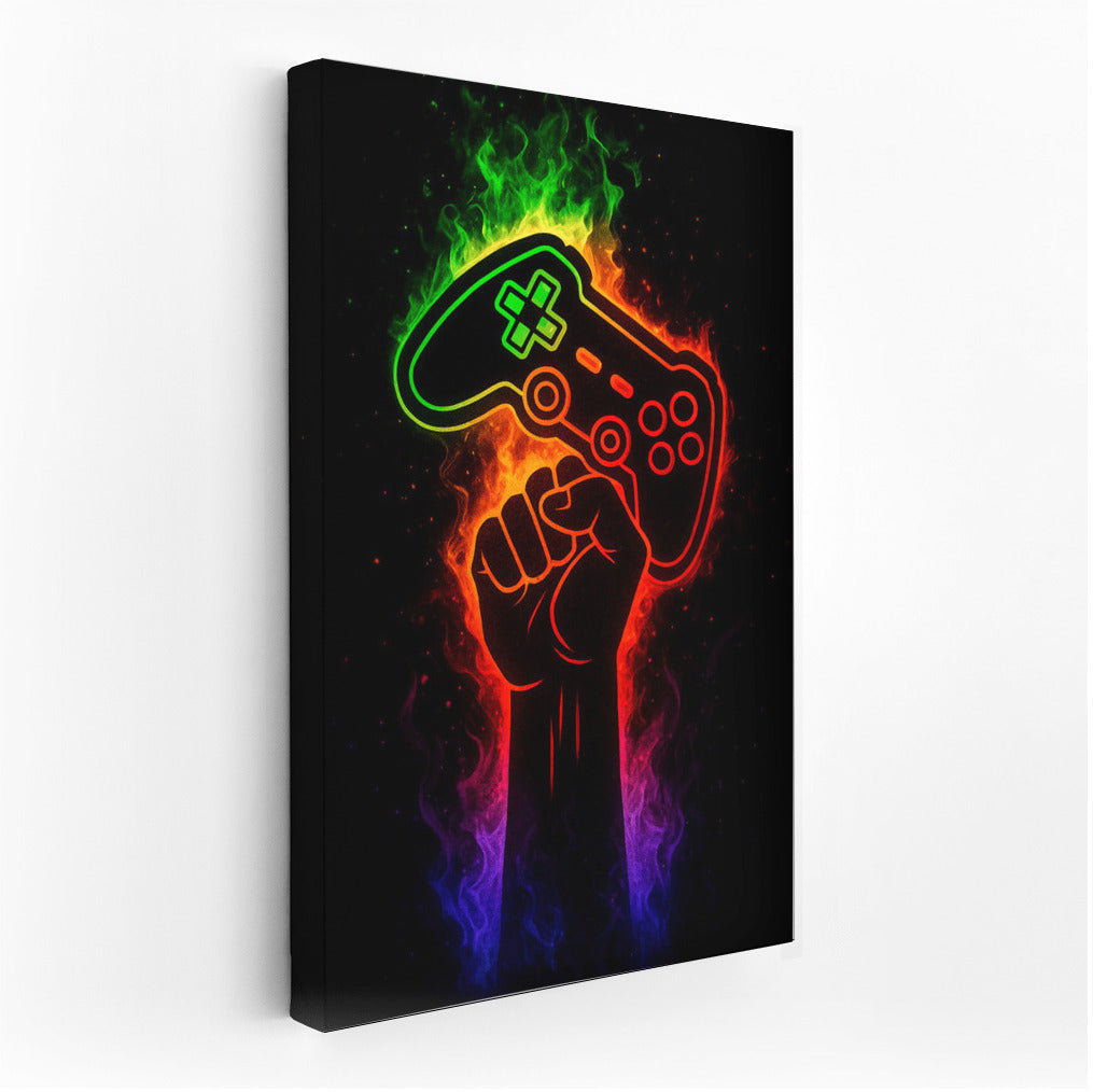 Energy Gaming: Controller in Raised Hand