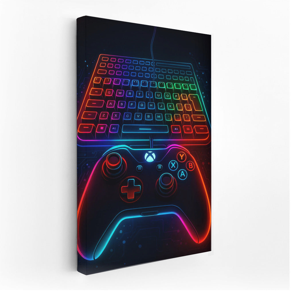 Neon Gaming: Keyboard and Gamepad