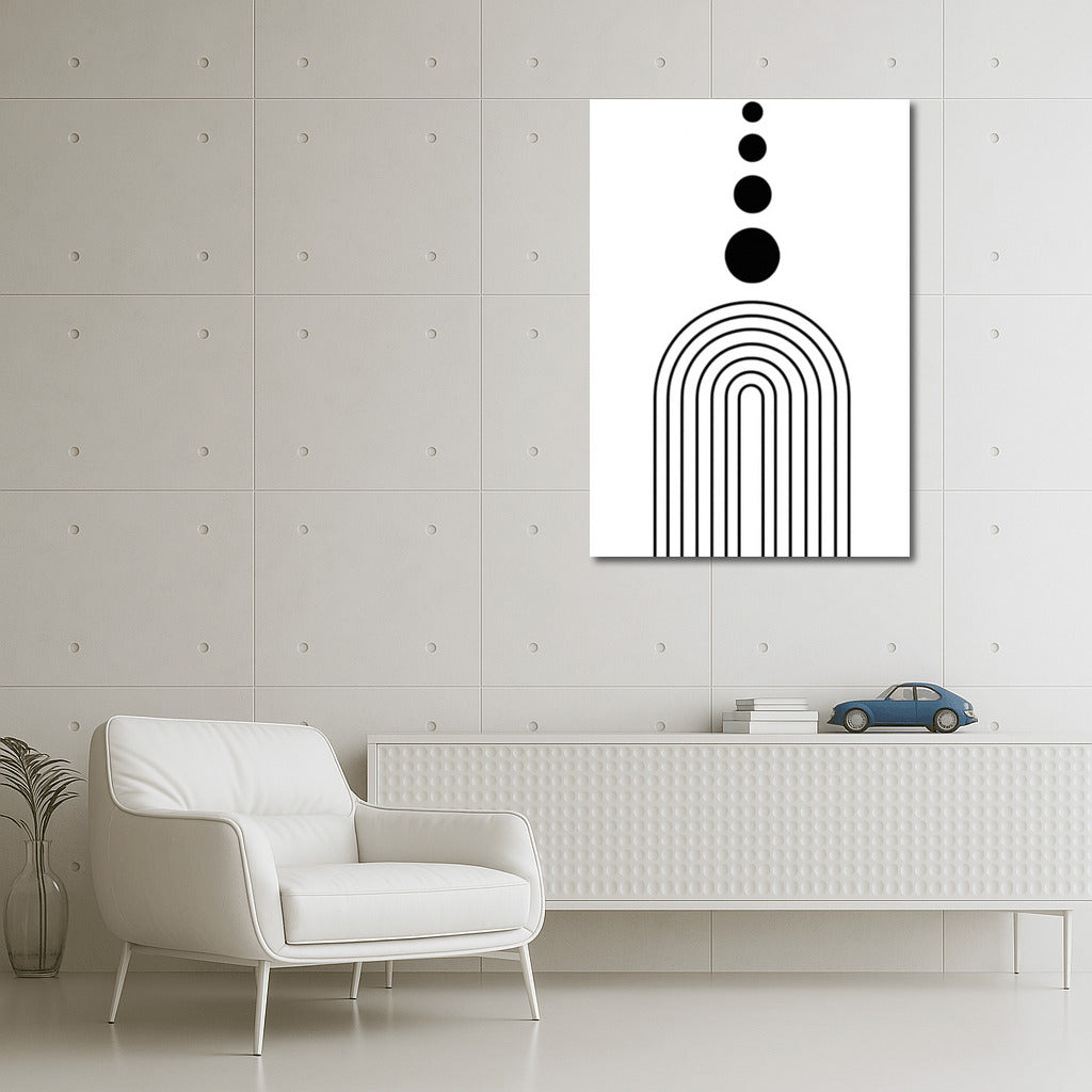 Black Arcs and Circles: Geometric Minimalism for Modern Interiors