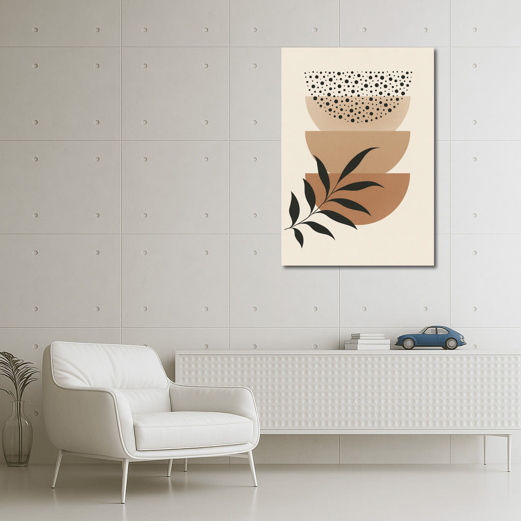 Geometry of Semicircles and Leaves: Stylish Decor for Interior