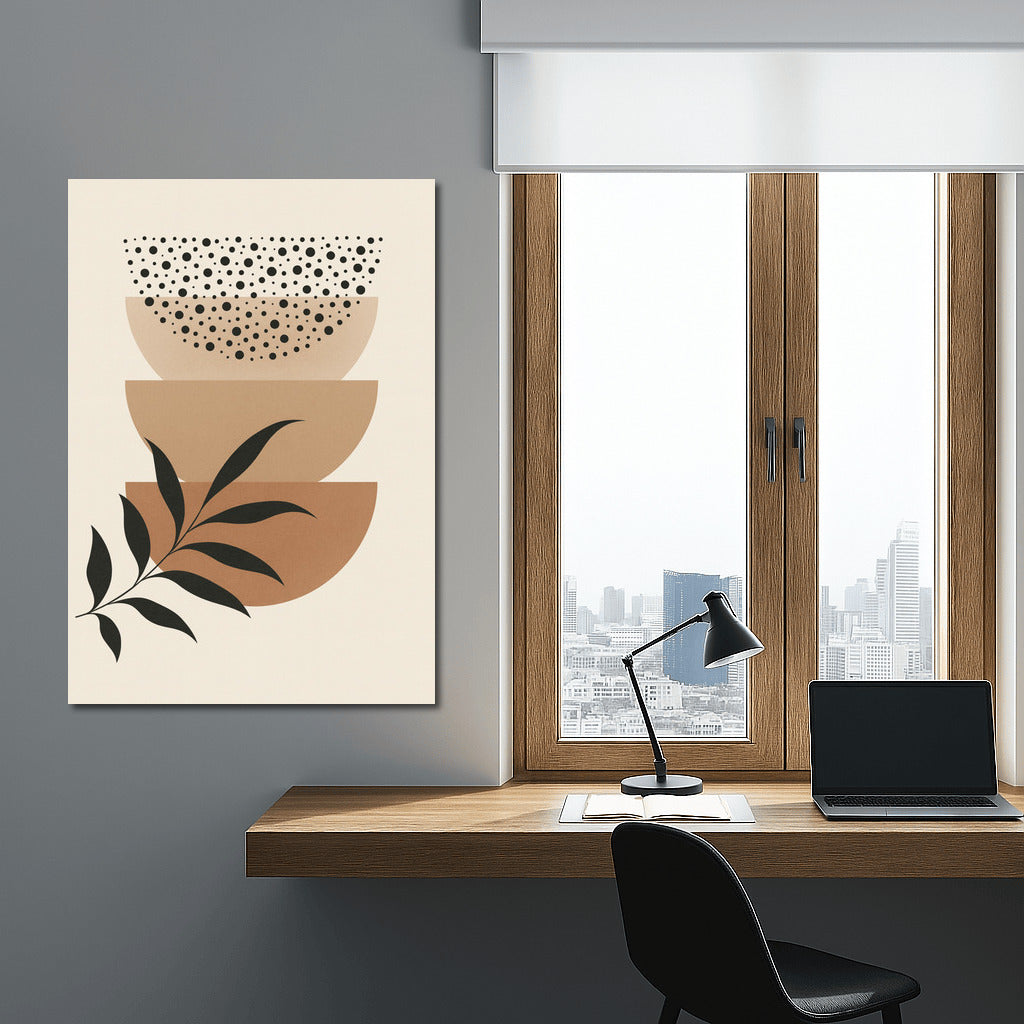 Geometry of Semicircles and Leaves: Stylish Decor for Interior