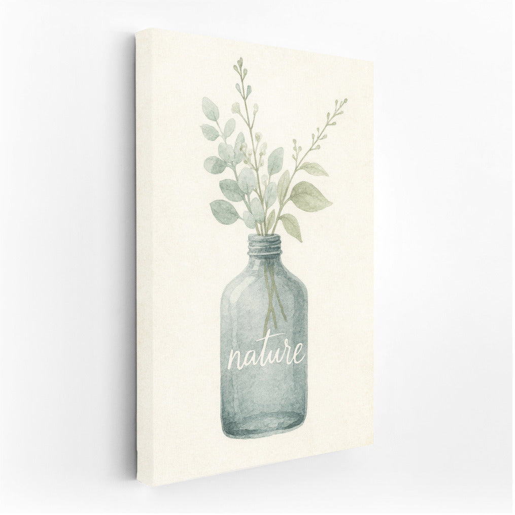 Delicate Flowers in a Glass Vase: Harmony of Nature for the Interior