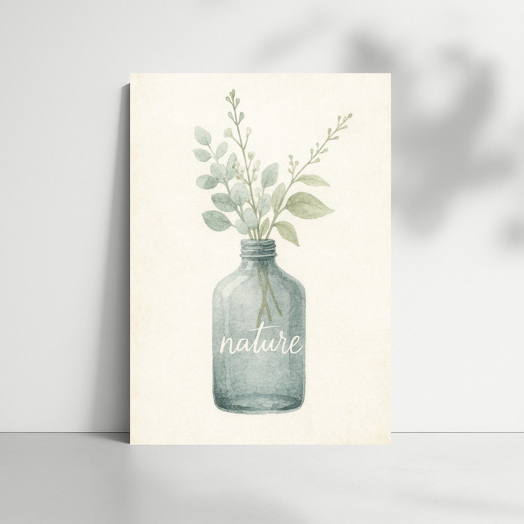 Delicate Flowers in a Glass Vase: Harmony of Nature for the Interior