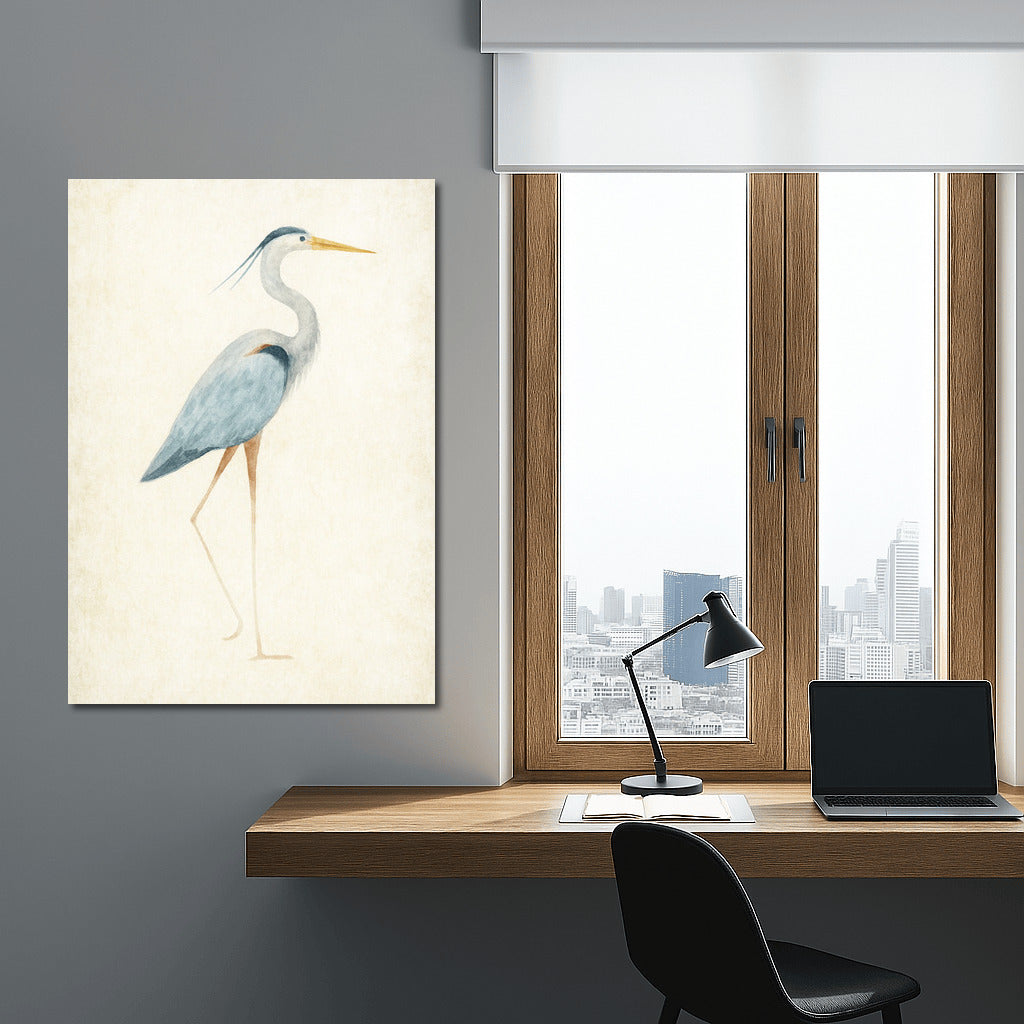 Graceful Bird in Watercolor: An Elegant Accent for Your Interior