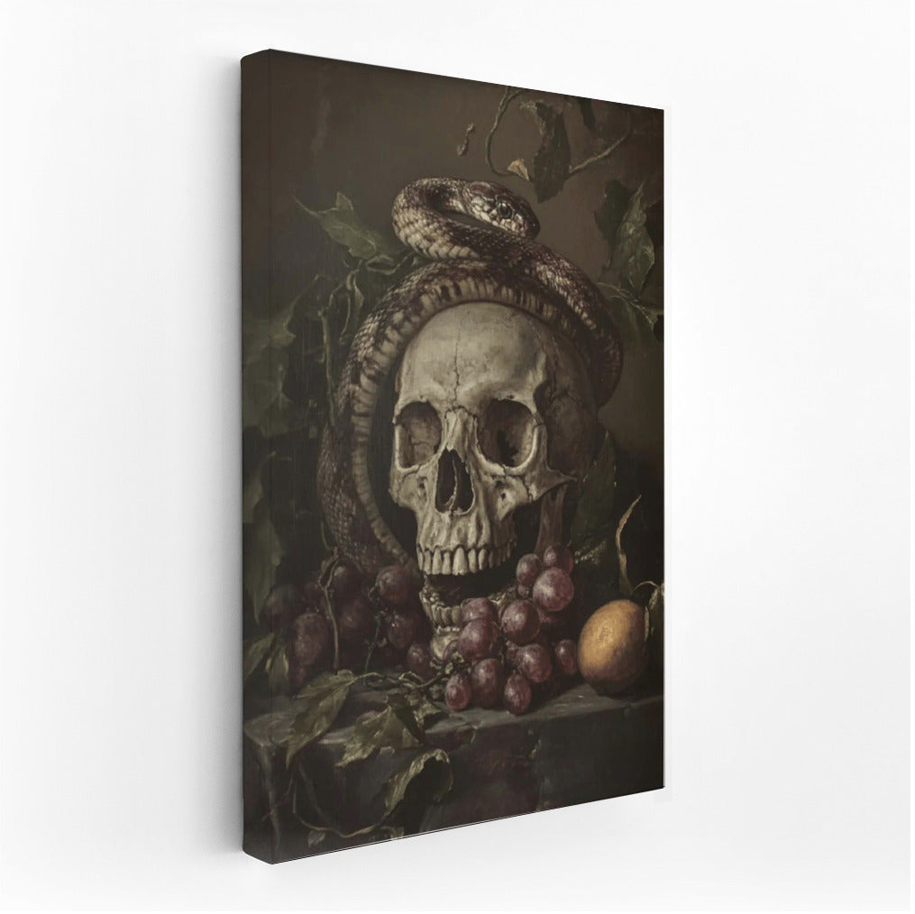 Gothic Skull and Snake: Dark Elegance