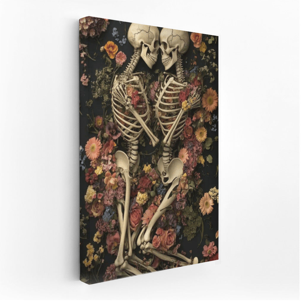 Gothic Love: Skeletons in Flowers