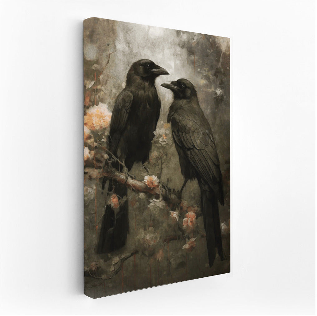 Gothic Crows and Mysterious Flowers