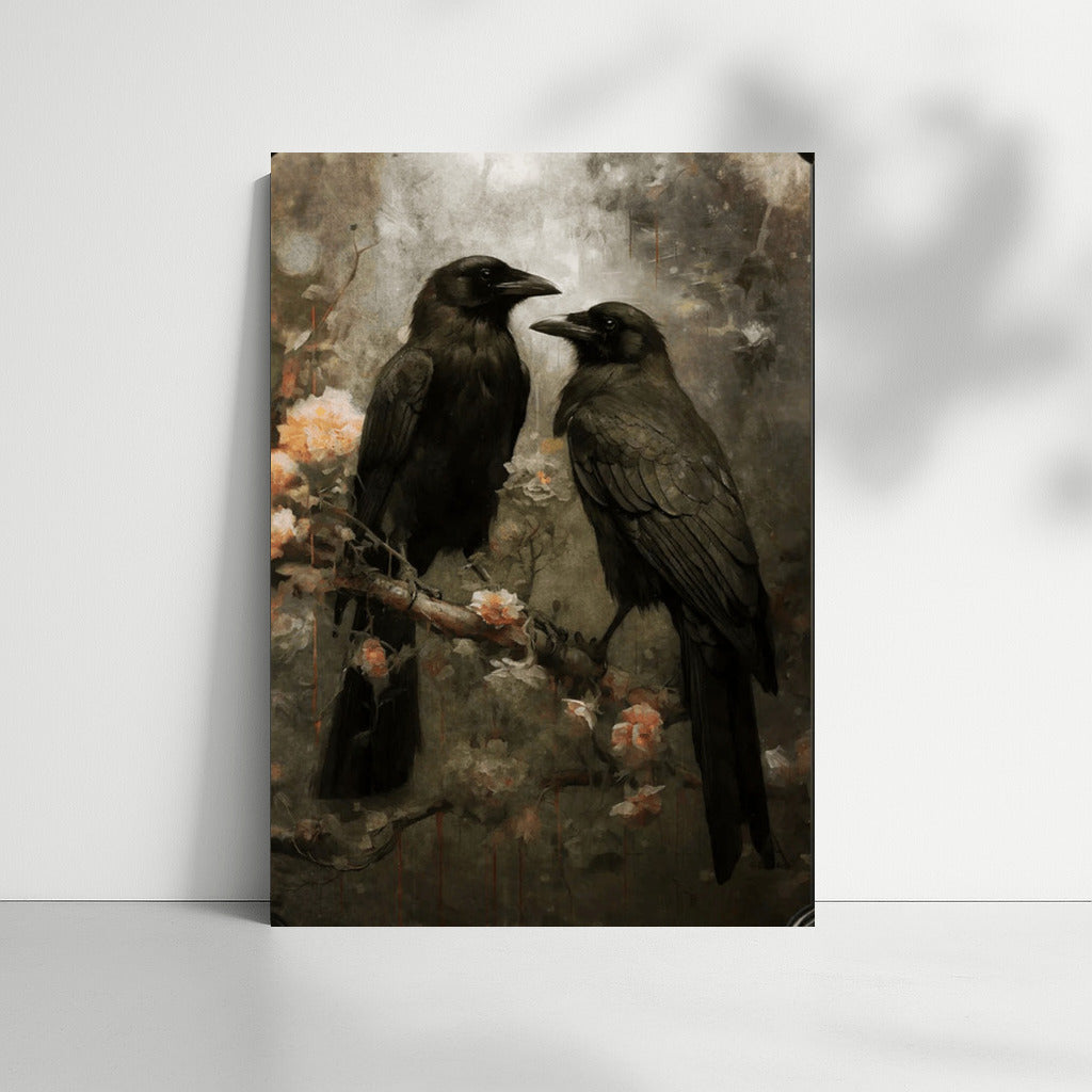 Gothic Crows and Mysterious Flowers